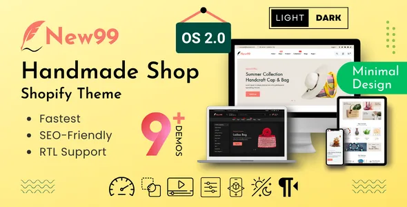 new99 handmade shop shopify theme os 20