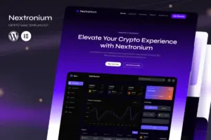 Nextronium – Crypto Saas Elementor Template Kit