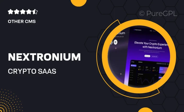 nextronium crypto saas elementor template kit
