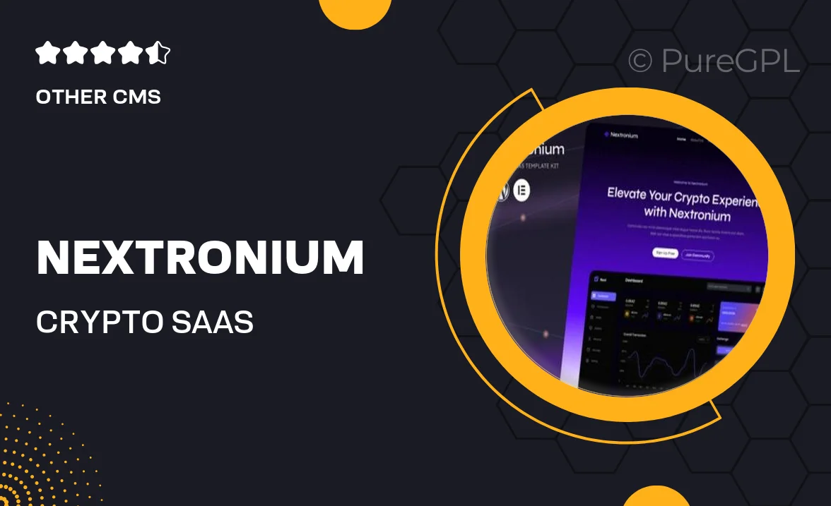 Nextronium – Crypto Saas Elementor Template Kit