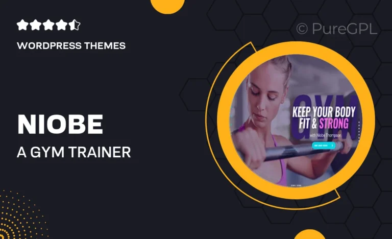 niobe a gym trainer nutrition coach wordpress theme