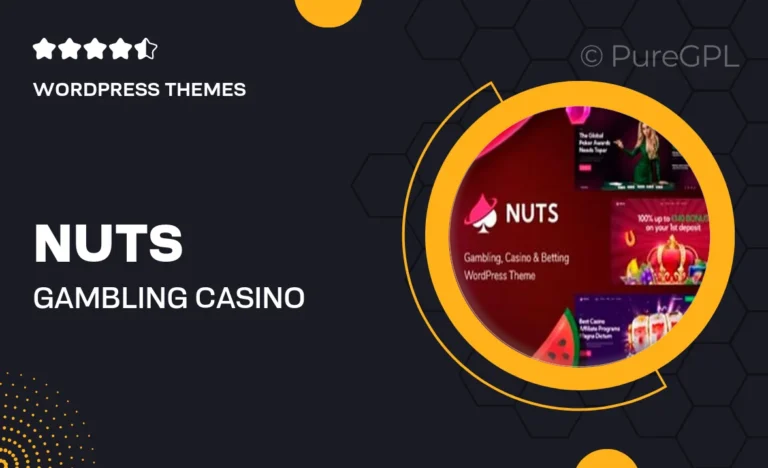 nuts gambling casino betting wordpress theme