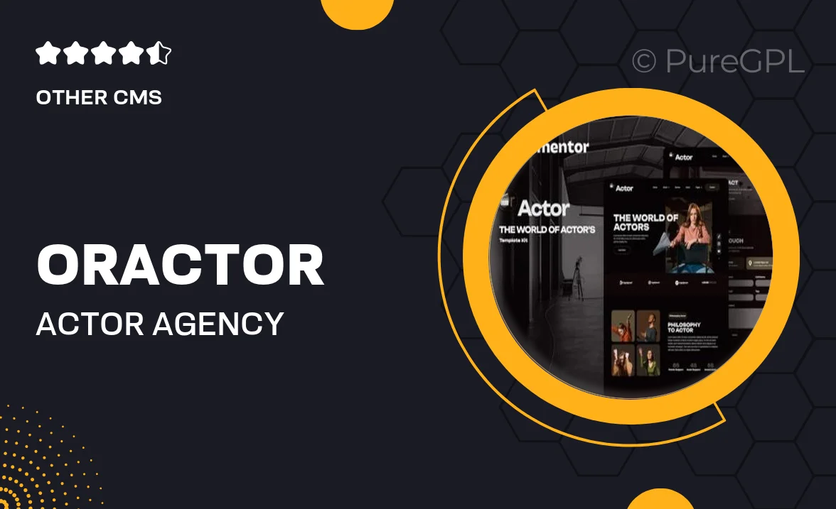 Oractor – Actor Agency Elementor Template Kit