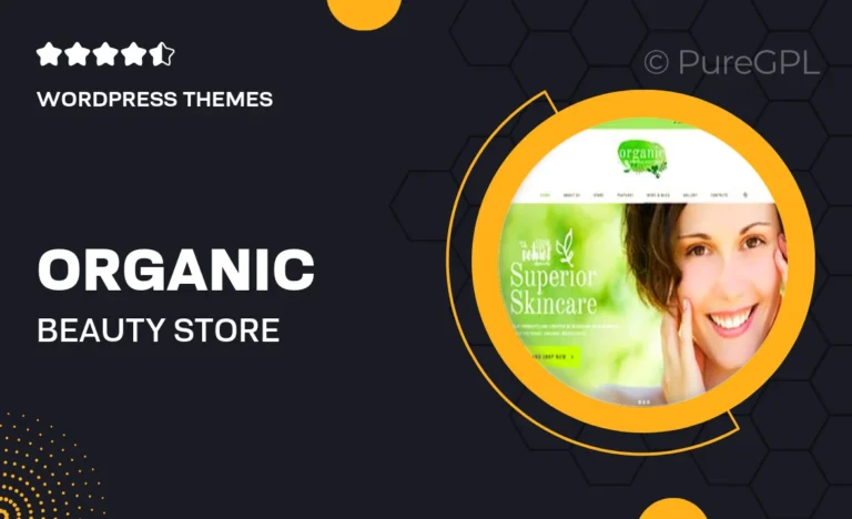 organic beauty store natural cosmetics wordpress theme