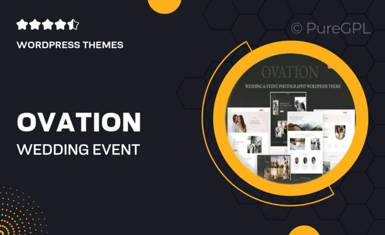 ovation wedding event photography wordpress theme