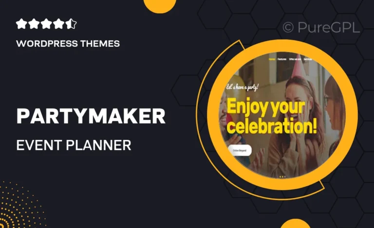 partymaker event planner wedding agency wordpress theme