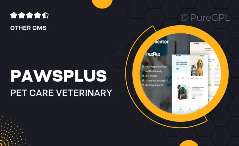 pawsplus pet care veterinary elementor template kit