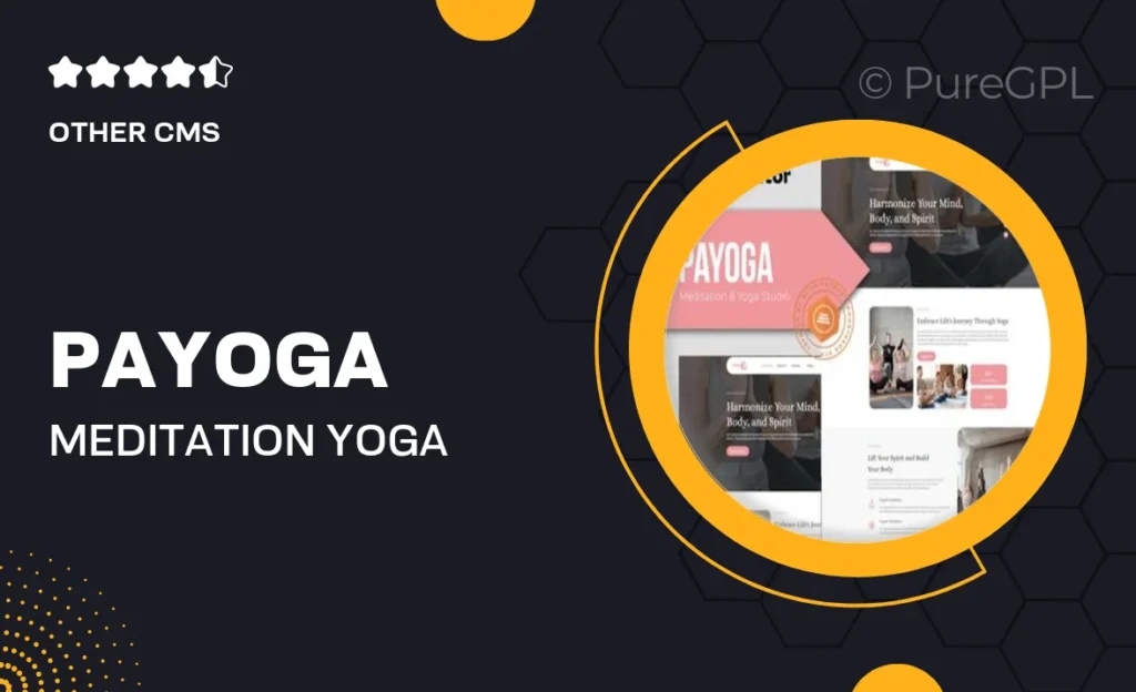 PaYoga – Meditation & Yoga Studio Template Kit 52 PaYoga – Meditation & Yoga Studio Template Kit