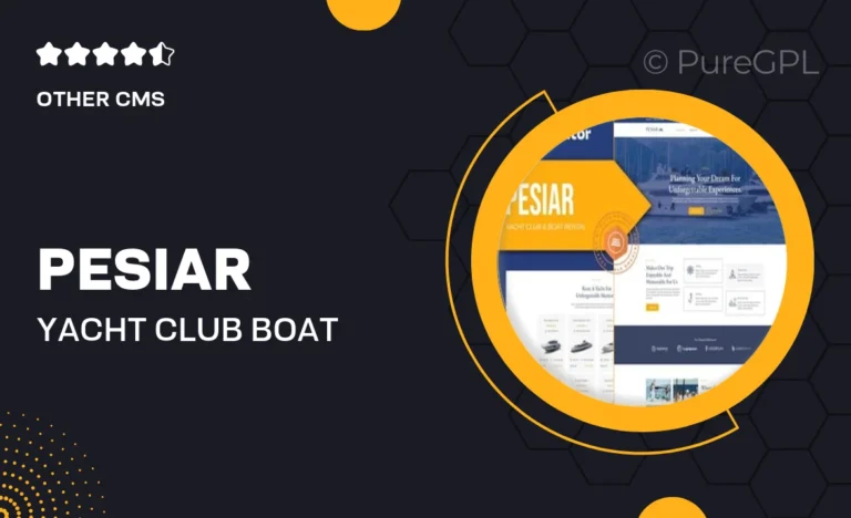 pesiar yacht club boat rental elementor template kit