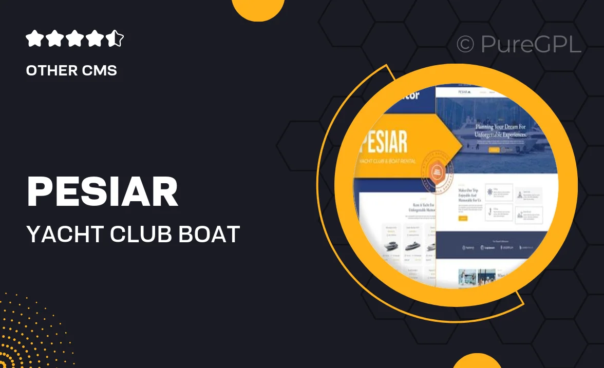 Pesiar – Yacht Club & Boat Rental Elementor Template Kit