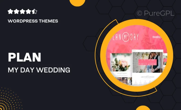 plan my day wedding event planning agency wordpress theme