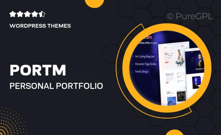 portm personal portfolio wordpress theme