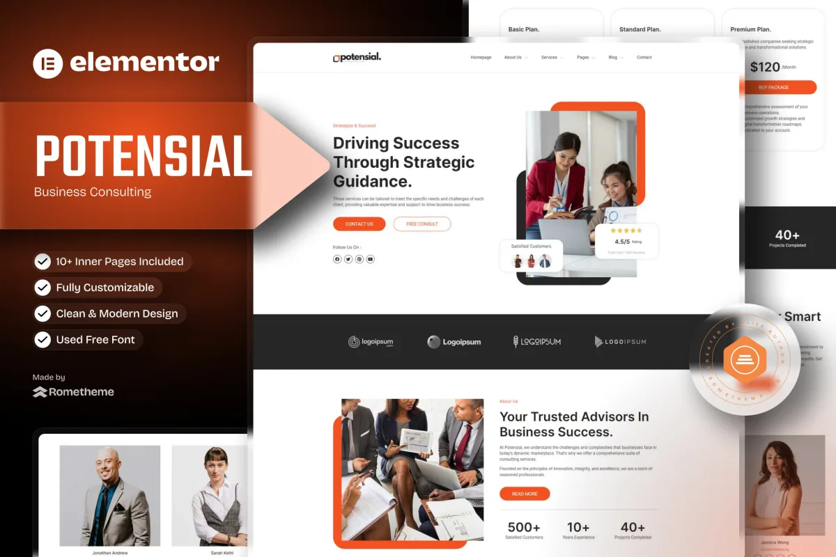Potensial – Business Consulting Elementor Template Kit