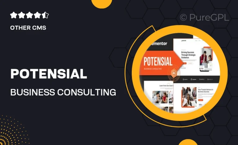 potensial business consulting elementor template kit