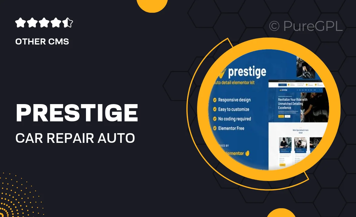Prestige – Car Repair & Auto Detailing Service Elementor Template Kit