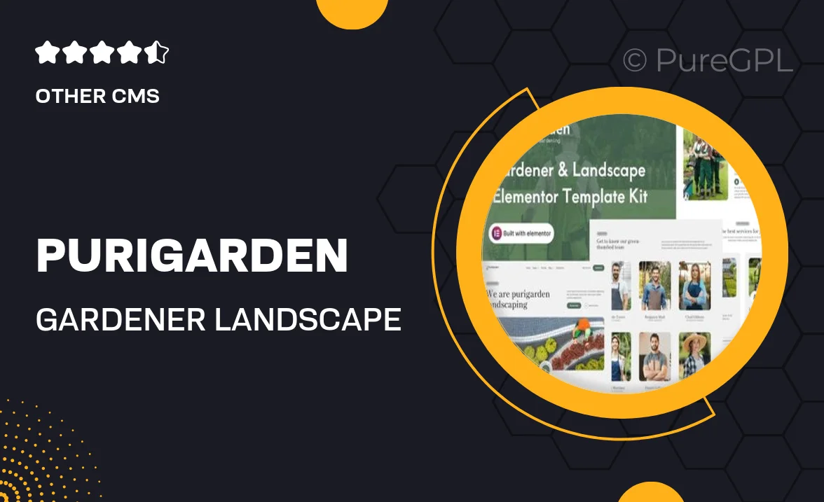 PuriGarden – Gardener Landscape Elementor Pro Template Kit
