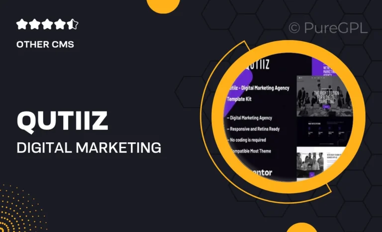 qutiiz digital marketing agency elementor template kit