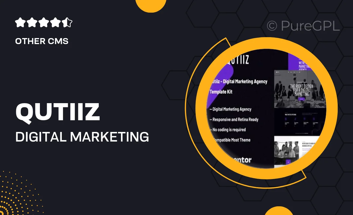 Qutiiz – Digital Marketing Agency Elementor Template Kit