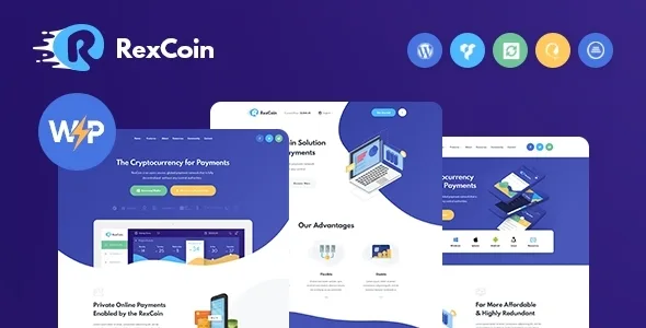 rexcoin a multi purpose cryptocurrency coin ico wordpress theme 1