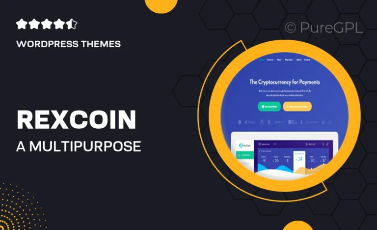 rexcoin a multi purpose cryptocurrency coin ico wordpress theme