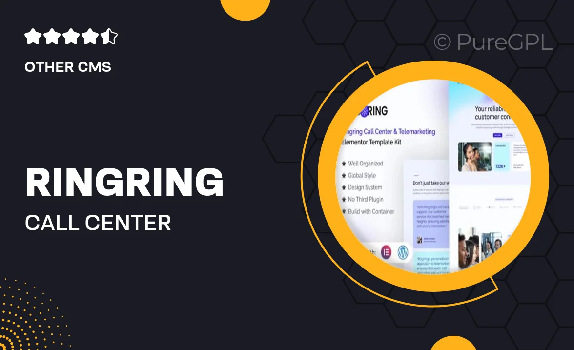 Ringring – Call Center & Telemarketing Elementor Template Kit