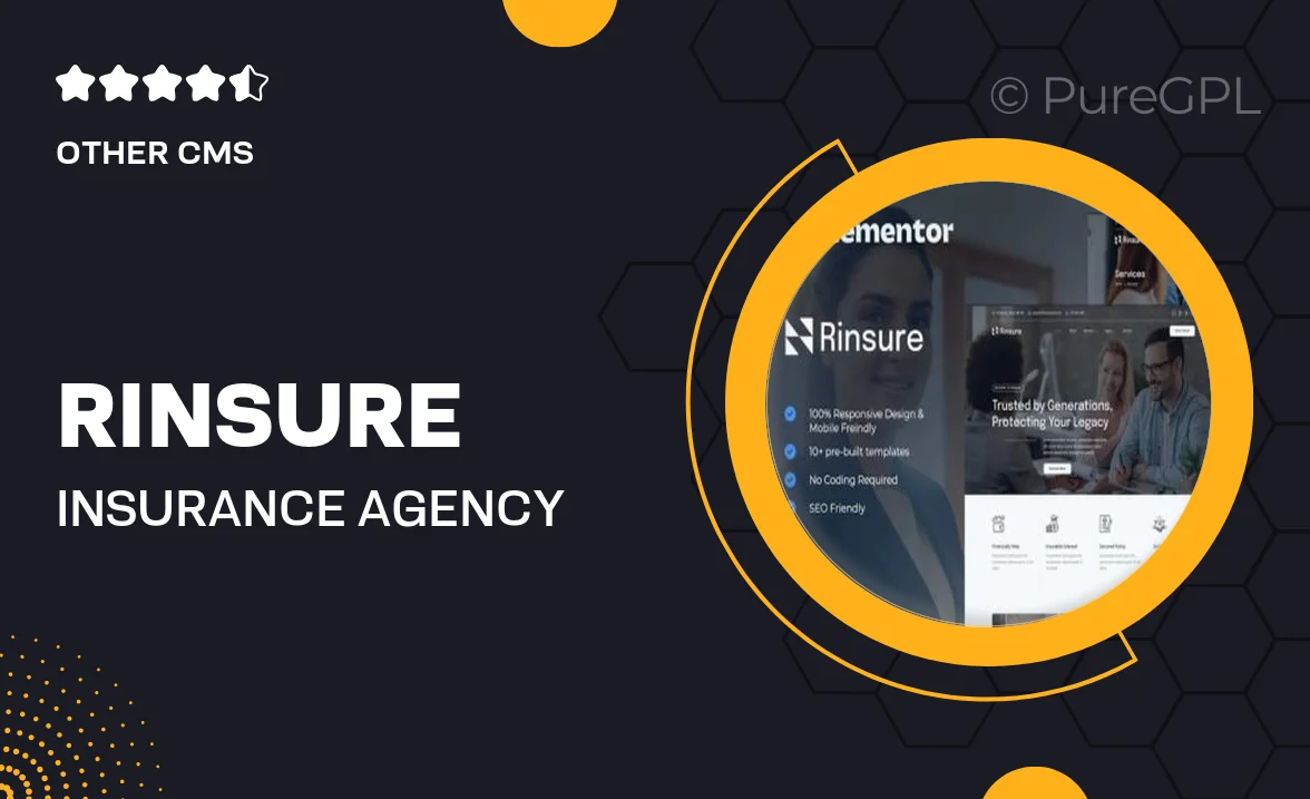 Rinsure – Insurance Agency Elementor Template Kit