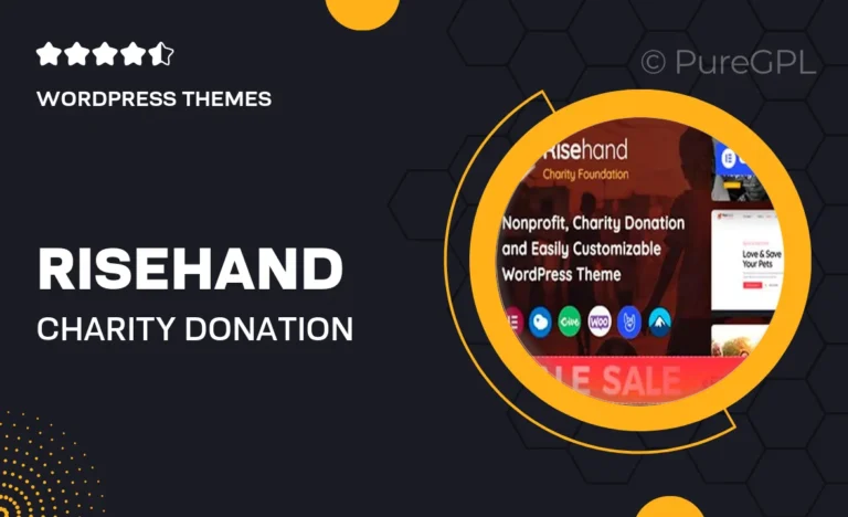 risehand charity donation wordpress theme
