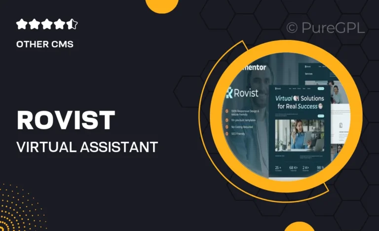 rovist virtual assistant service elementor template kit