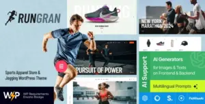 Run Gran | Sports Apparel & Gear Store WordPress Theme