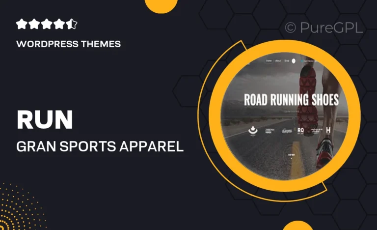 run gran sports apparel gear store wordpress theme