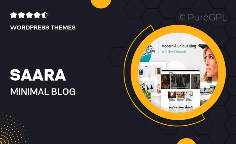 saara minimal blog wordpress