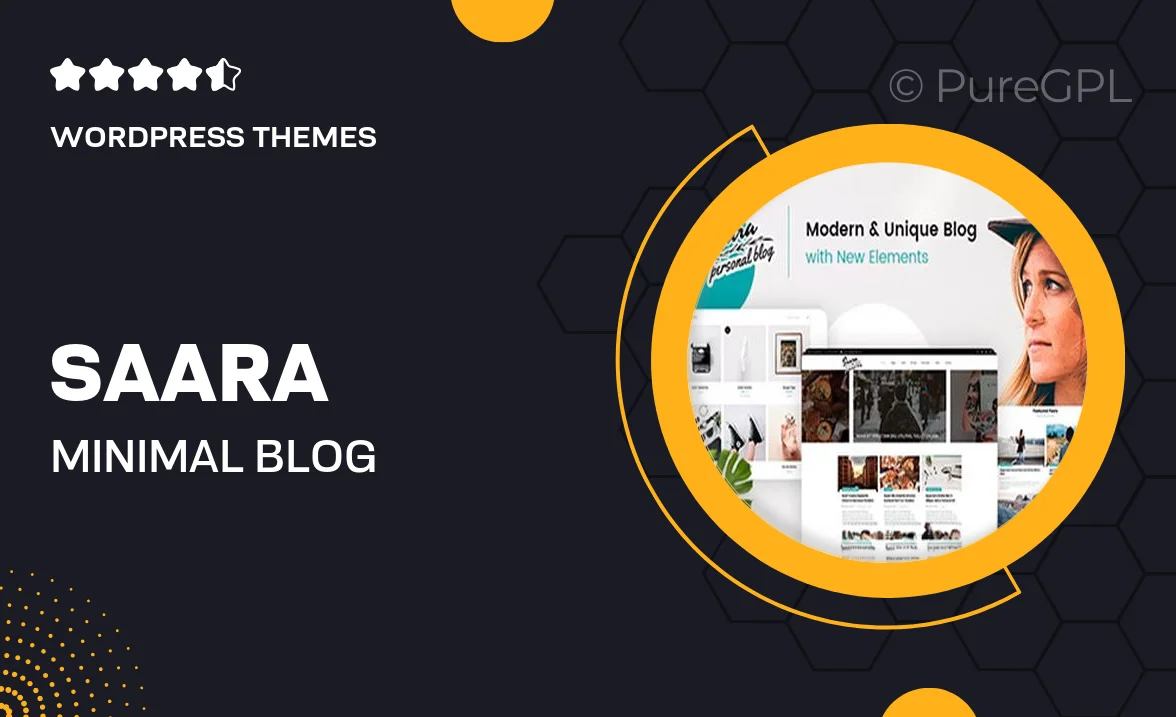 Saara – Minimal Blog WordPress