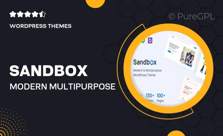 sandbox modern multipurpose wordpress theme