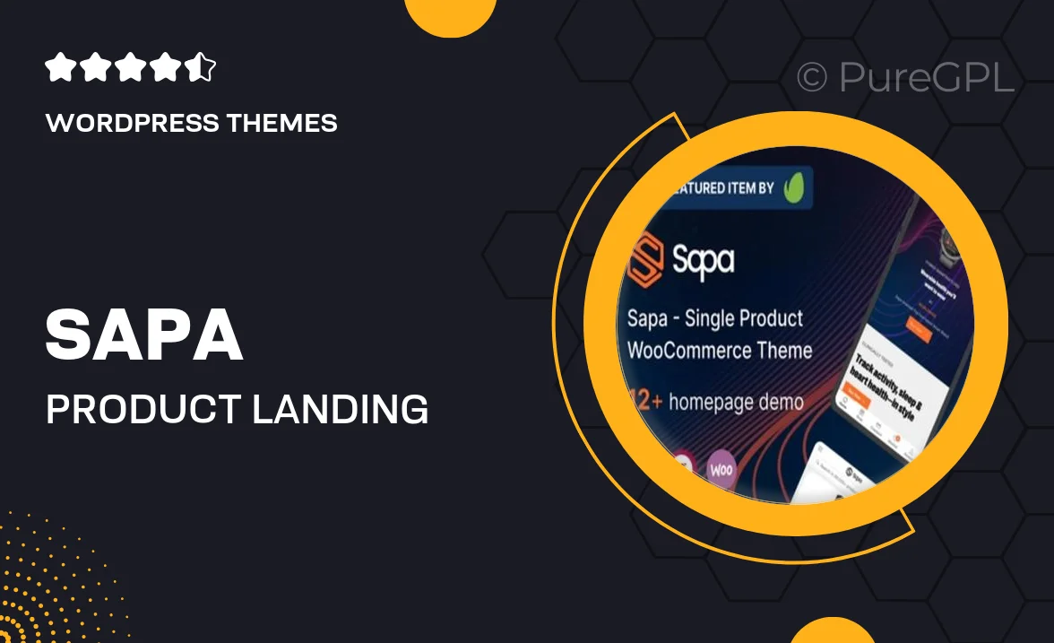 Sapa – Product Landing Page WooCommerce Theme