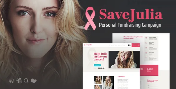 save julia donation fundraising charity wordpress theme 1