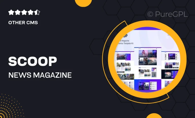 scoop news magazine elementor pro template kit