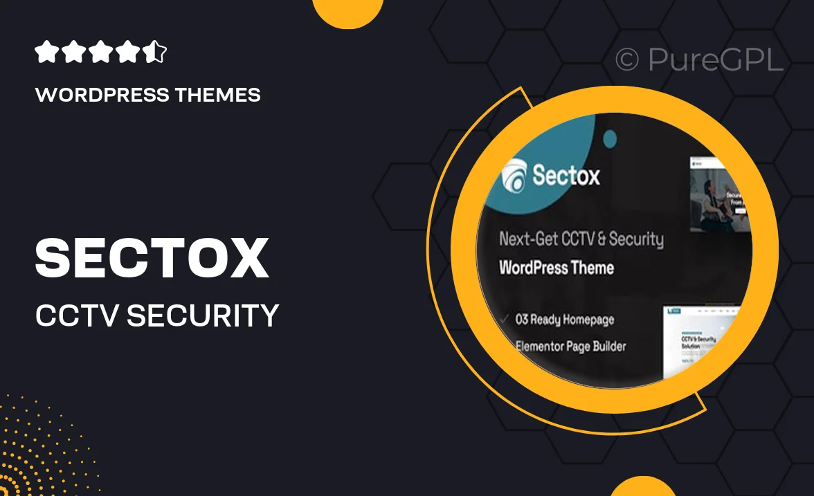Sectox – CCTV & Security WordPress Theme