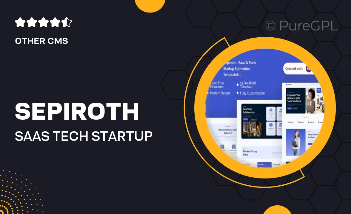 Sepiroth – Saas & Tech Startup Elementor Template Kit