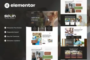 Socin – Volunteer & Charity Elementor Template Kit