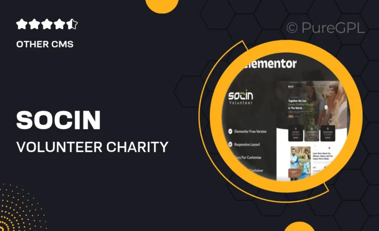 socin volunteer charity elementor template kit