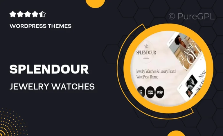 splendour jewelry watches wordpress theme