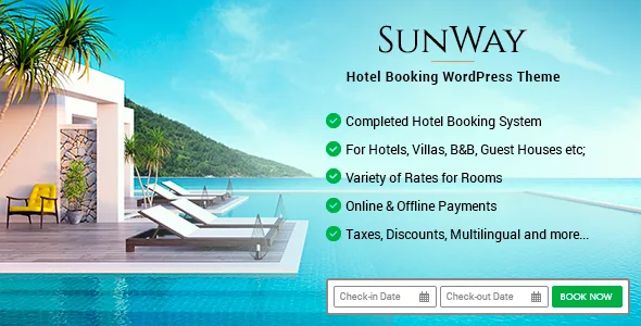 sunway hotel booking wordpress theme 1