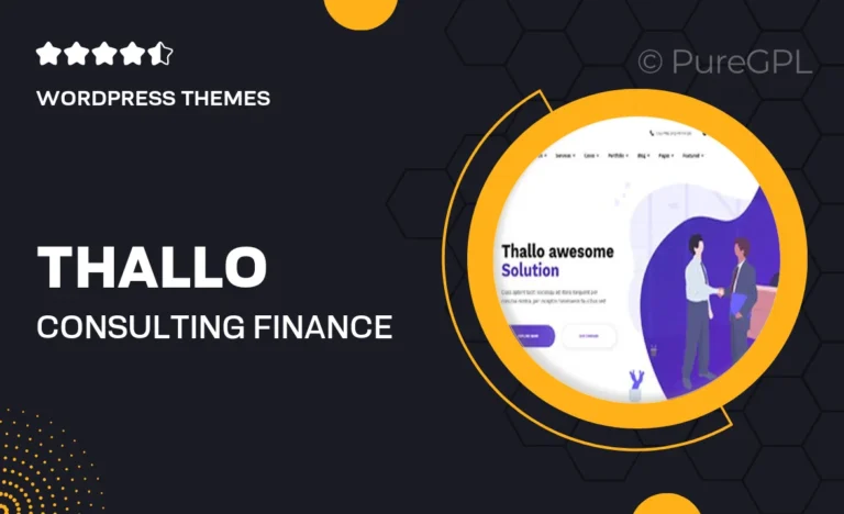 thallo consulting finance wordpress theme