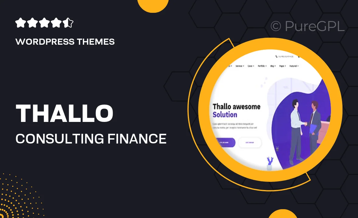 Thallo – Consulting & Finance WordPress Theme