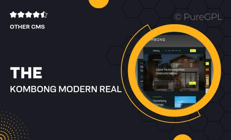 the kombong modern real estate agent elementor template kit