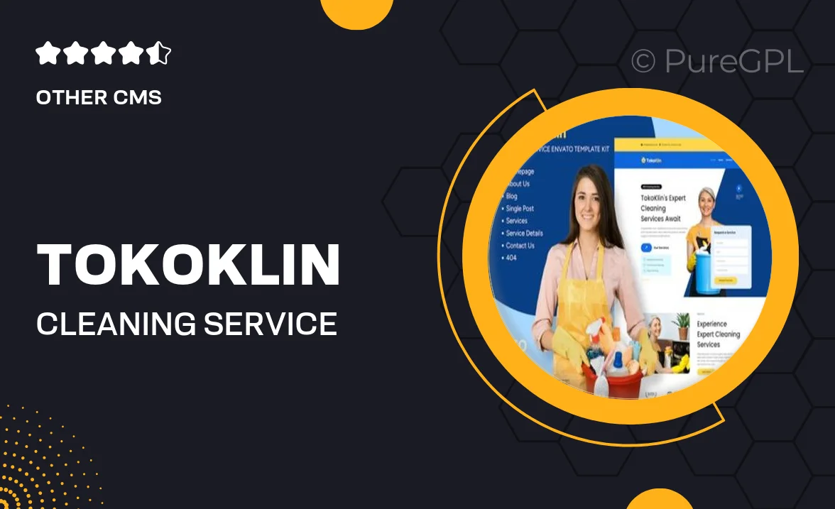 Tokoklin – Cleaning Service Business Elementor Template Kit