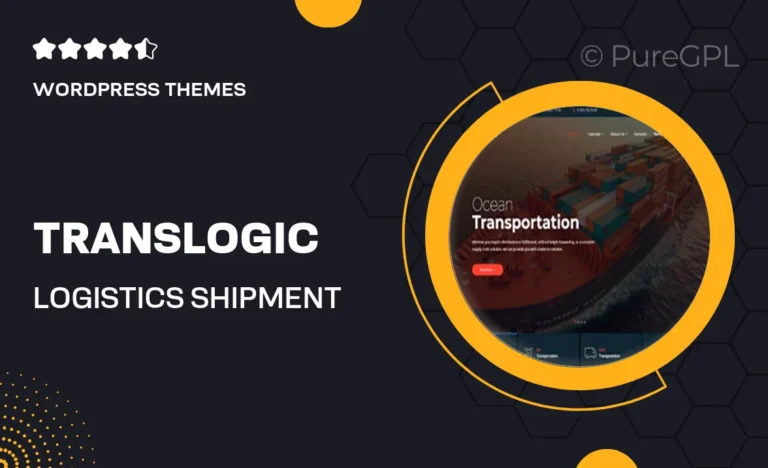 translogic logistics shipment transportation wordpress theme