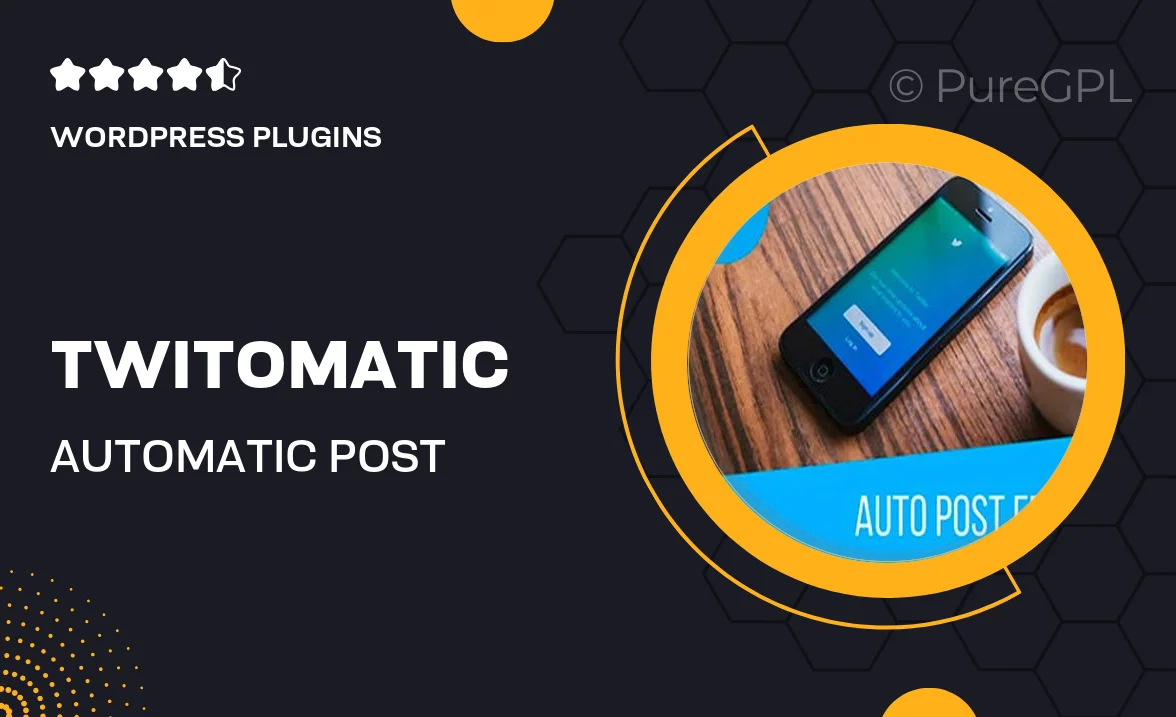 Twitomatic Automatic Post Generator and Twitter Auto Poster Plugin for WordPress