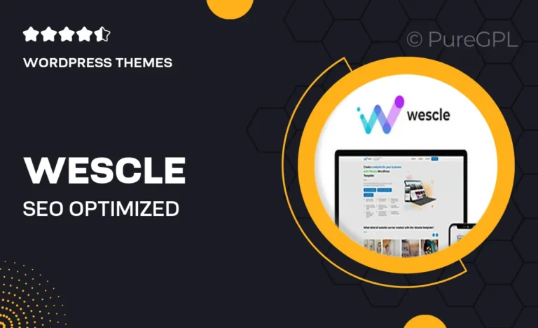 Wescle SEO Optimized WordPress Template