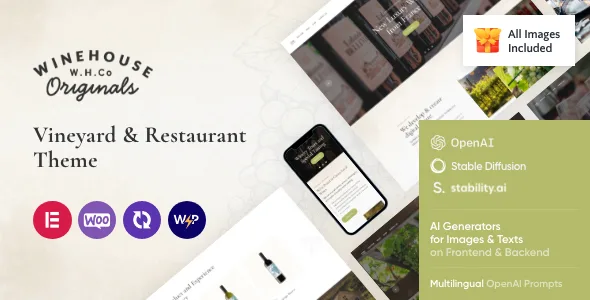 wine house winery restaurant wordpress theme 1